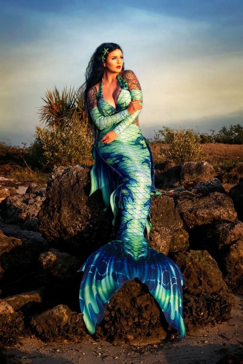 Lime Envy Whimsy Fantasea Tail "Three" - Image 3