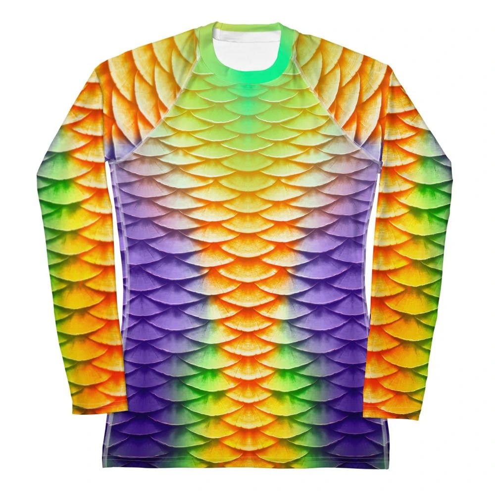 Aqua Flora's Women's Rash Guard - Image 4