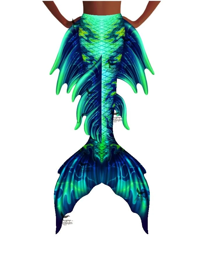 Lime Envy Whimsy Fantasea Tail "Three" - Image 2